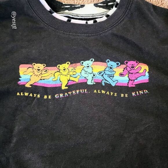 GRATEFUL DEAD T-Shirt Size small DANCING BEARS crop top S - Picture 4 of 4